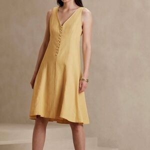 Banana Republic factory Yellow Linen Dress NWOT